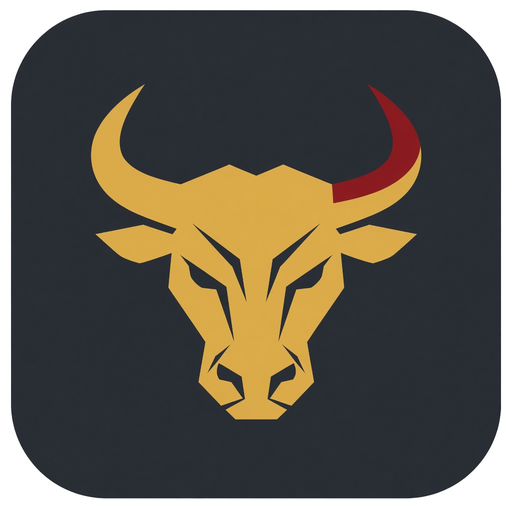 Bullbahis logosu, koyu zemin üzerinde altın boğa başı